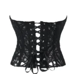 Corset noir en résille ajourée (2) Corset noir en résille ajourée