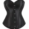 Corset noir en satin (3) Corset noir en satin