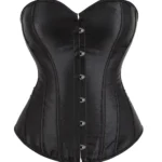 Corset noir en satin (3) Corset noir en satin