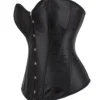Corset noir en satin (4) Corset noir en satin