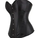 Corset noir en satin (4) Corset noir en satin