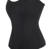 Corset noir minimaliste zippé (5) Corset noir minimaliste zippé