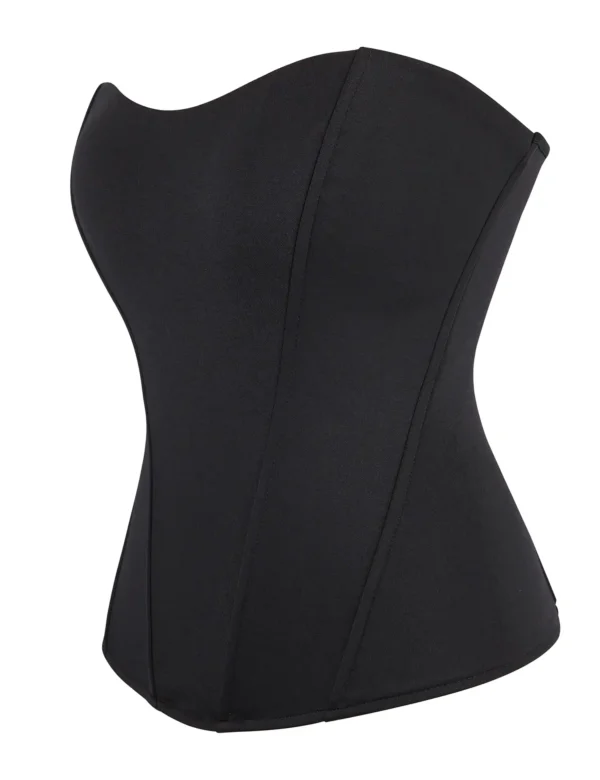 Corset noir minimaliste zippé (5) Corset noir minimaliste zippé
