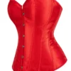 Corset rouge en satin (3) Corset rouge en satin