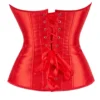 Corset rouge en satin (4) Corset rouge en satin