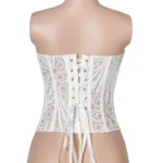 corset blanc en résille ajourée (2) Corset blanc en résille ajourée