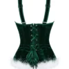 Bustier en velours vert costume de Mère Noël