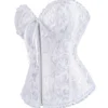 Corset blanc fleuri à fermeture zippée (3) Corset blanc fleuri à fermeture zippée