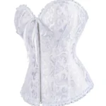 Corset blanc fleuri à fermeture zippée (3) Corset blanc fleuri à fermeture zippée
