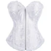 Corset blanc fleuri à fermeture zippée (4) Corset blanc fleuri à fermeture zippée