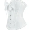 Corset blanc romantique en jacquard fleuri (5) Corset blanc romantique en jacquard fleuri