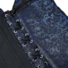 Corset bleu royal et noir à bretelles réglables