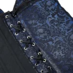Corset bleu royal et noir à bretelles réglables (4) Corset bleu royal et noir à bretelles réglables