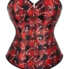 Corset bustier de Noël à carreaux et sucres d’orge