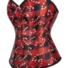 Corset bustier de Noël à carreaux et sucres d’orge