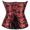 Corset bustier de Noël à carreaux et sucres d’orge