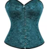 Corset chic bleu pétrole à décolleté cœur (1) Corset chic bleu pétrole à décolleté cœur