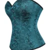 Corset chic bleu pétrole à décolleté cœur (2) Corset chic bleu pétrole à décolleté cœur