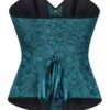 Corset chic bleu pétrole à décolleté cœur (3) Corset chic bleu pétrole à décolleté cœur