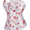 Corset de Noël blanc à motifs Merry Christmas (2) Corset de Noël blanc à motifs Merry Christmas