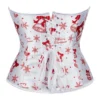 Corset de Noël blanc à motifs Merry Christmas (5) Corset de Noël blanc à motifs Merry Christmas