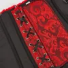 Corset de Noël rouge à fourrure blanche (5) Corset de Noël rouge à fourrure blanche