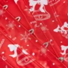 Corset de Noël rouge satiné à motifs cloches (4) Corset de Noël rouge satiné à motifs cloches