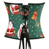 Corset de Noël vert à motifs Père Noël et cadeaux (3) Corset de Noël vert à motifs Père Noël et cadeaux
