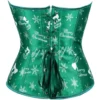 Corset de Noël vert sapin à motifs cloches (3) Corset de Noël vert sapin à motifs cloches