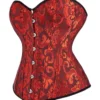 Corset de soirée rouge et noir (3) Corset de soirée rouge et noir