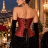 Corset de soirée rouge et noir (vue de dos) Corset de soirée rouge et noir