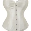 Corset en satin blanc crème (1) Corset en satin blanc crème