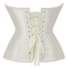 Corset en satin blanc crème (2) Corset en satin blanc crème