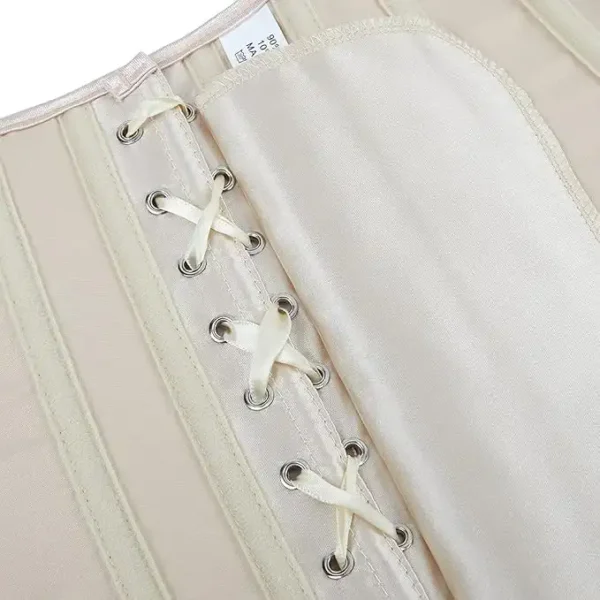 Corset en satin blanc crème (3) Corset en satin blanc crème