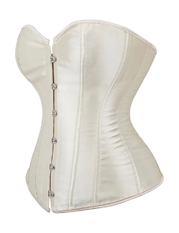 Corset en satin blanc crème (4) Corset en satin blanc crème