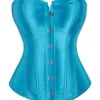 Corset en satin bleu azur