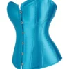 Corset en satin bleu azur