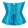 Corset en satin bleu azur