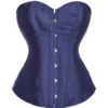 Corset en satin bleu nuit