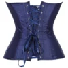 Corset en satin bleu nuit