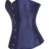 Corset en satin bleu nuit