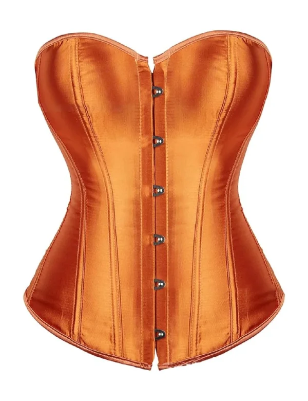Corset en satin cuivre (1) Corset en satin cuivre