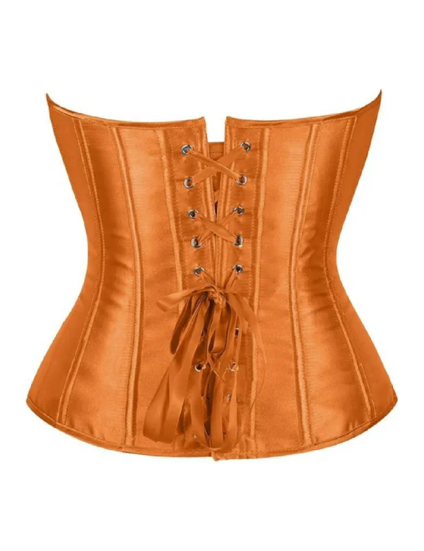 Corset en satin cuivre (2) Corset en satin cuivre