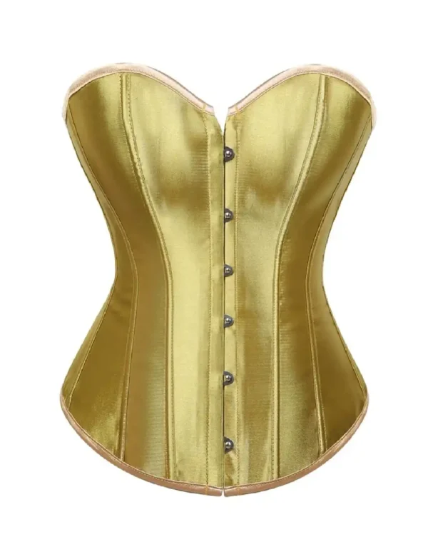 Corset en satin doré