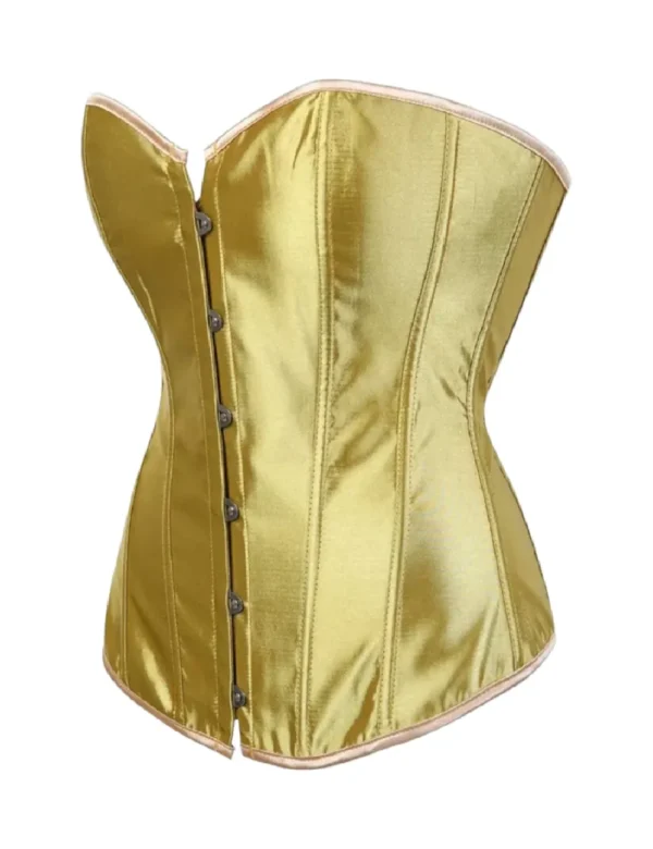 Corset en satin doré