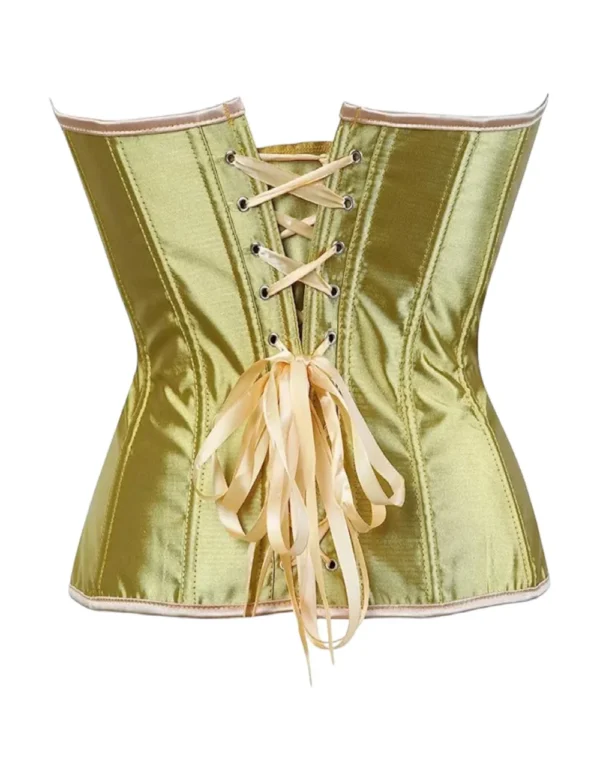 Corset en satin doré