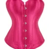 Corset en satin rose fuchsia (1) Corset en satin rose fuchsia
