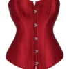 Corset en satin rouge foncé (1) Corset en satin rouge foncé