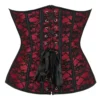 Corset gothique rouge et dentelle noire (2) Corset gothique rouge et dentelle noire