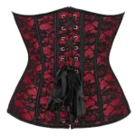 Corset gothique rouge et dentelle noire (2) Corset gothique rouge et dentelle noire